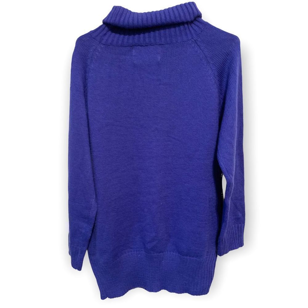 Ruby Rose Royal Blue Cable Knit Cowl Neck Fanny Sweater M (G-009)
